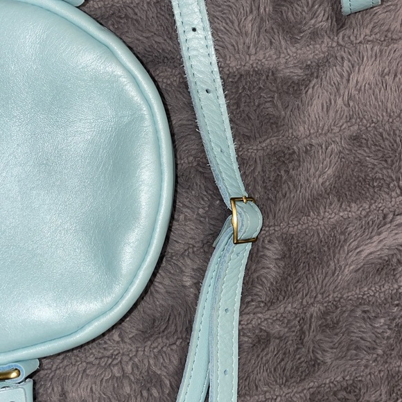 Portland Leather Light Blue Crossbody Bag - Picture 7 of 10